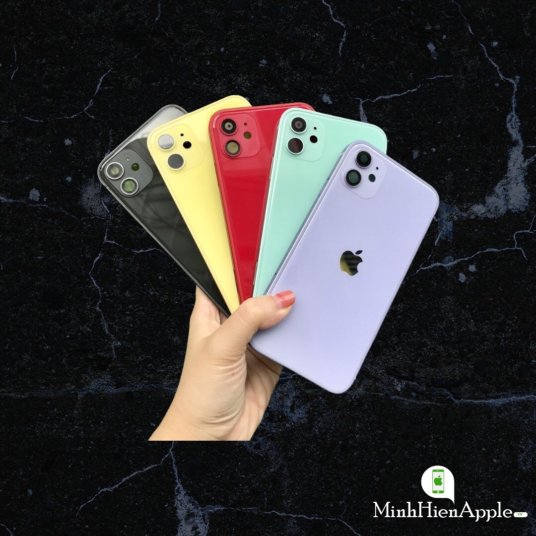 Vỏ độ, sườn độ iphone 11 độ lên 12 cạnh vuông kèm bộ nút đủ màu